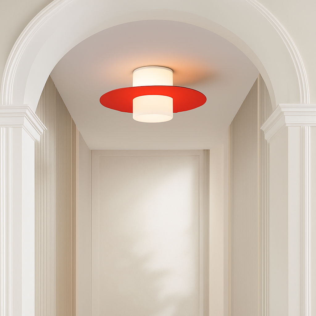 plafonnier led moderne pour allée couloir et salon - vue 7 sur 9