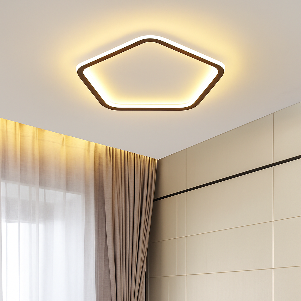 plafonnier led moderne pour décoration intérieure et ambiance chaleureuse - vue 2 sur 14