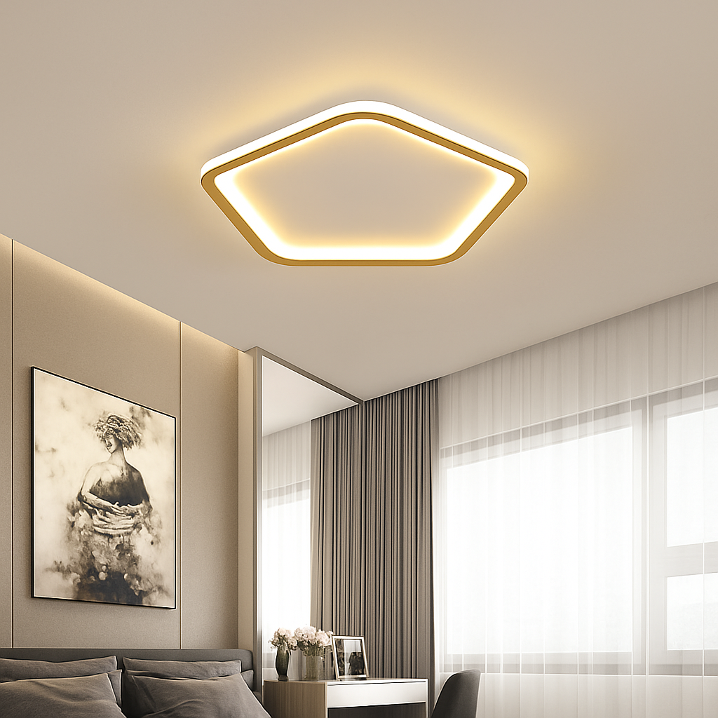 plafonnier led moderne pour décoration intérieure et ambiance chaleureuse - vue 4 sur 14