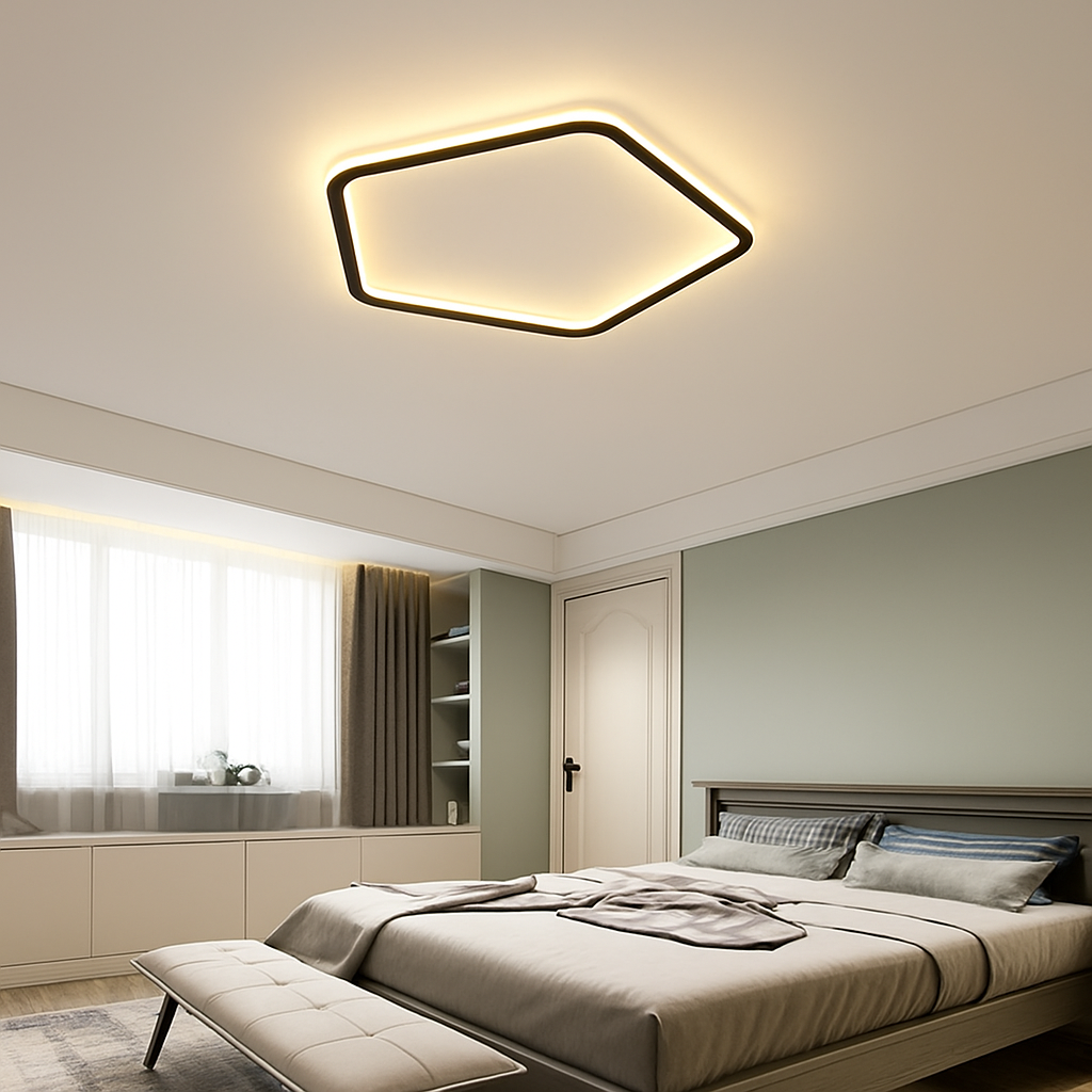 plafonnier led moderne pour décoration intérieure et ambiance chaleureuse - vue 7 sur 14