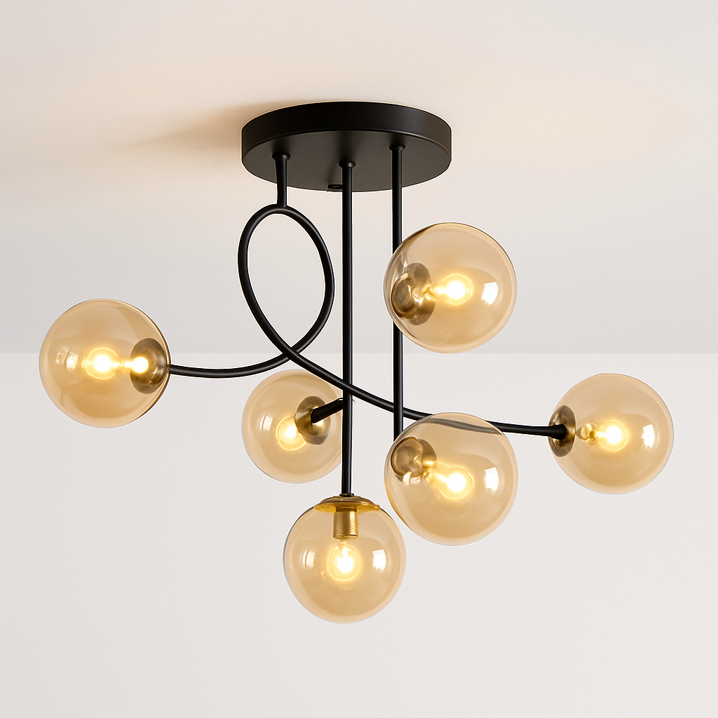 plafonnier led moderne pour intérieur éclairage design élégant - vue 12 sur 12