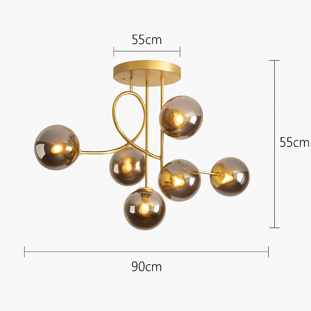 plafonnier led moderne pour intérieur éclairage design élégant - vue 10 sur 12