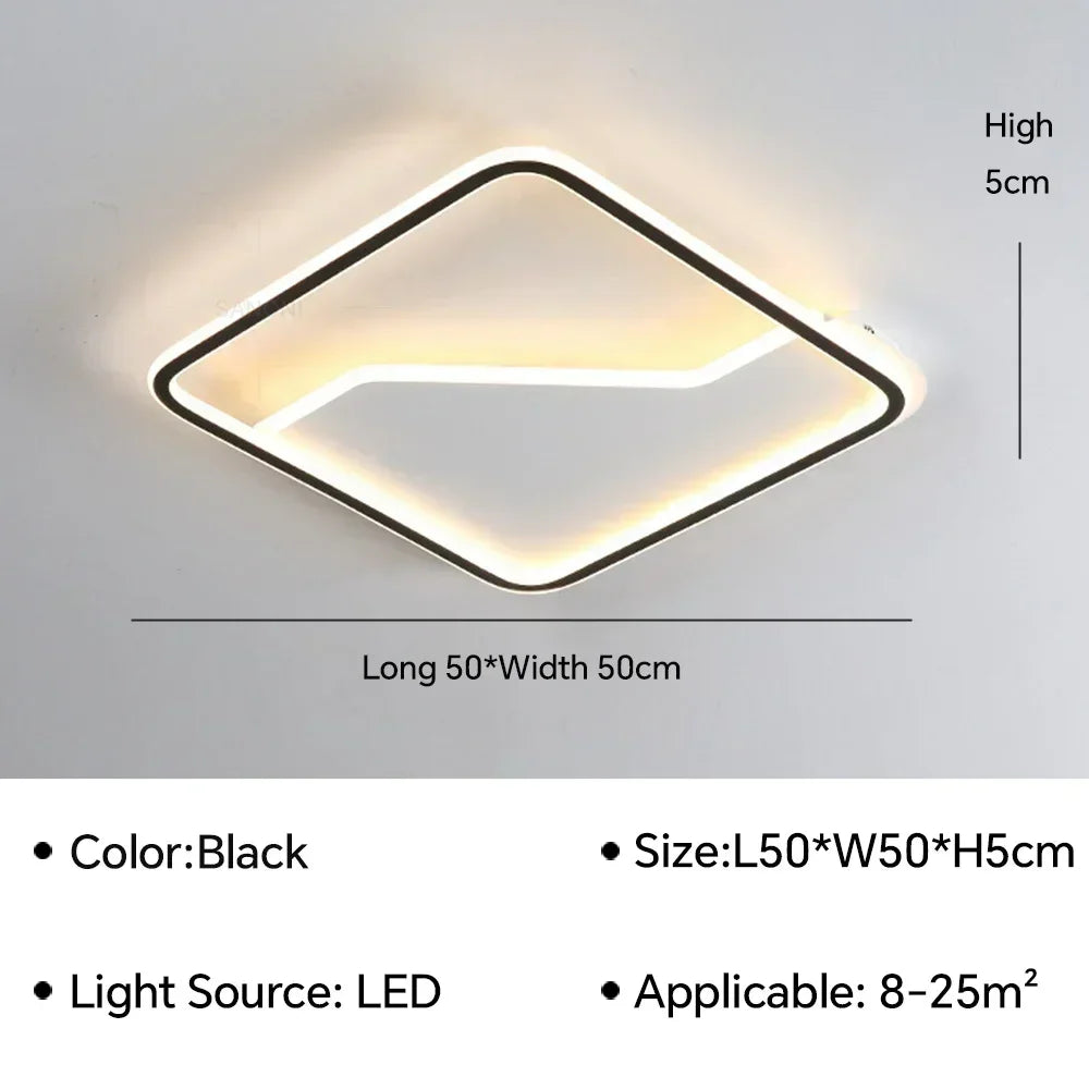 Toolight Plafonnier LED Moderne, 22W Luminaire Plafonnier LED Forme