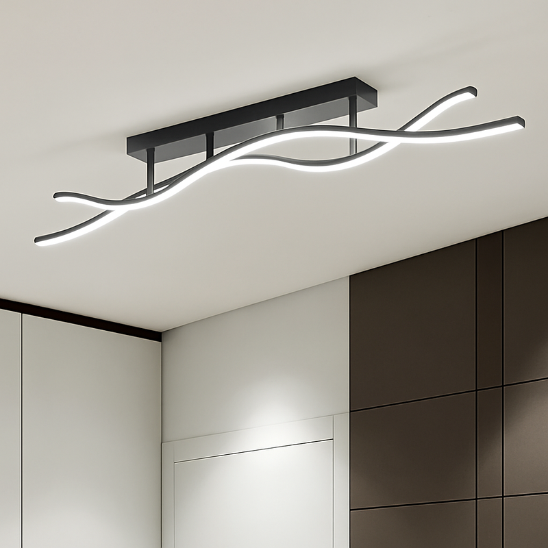 Plafonnier LED moderne pour salon salle à manger couloir allée ligne formes plafonnier décor à la maison luminaire intérieur Lustre