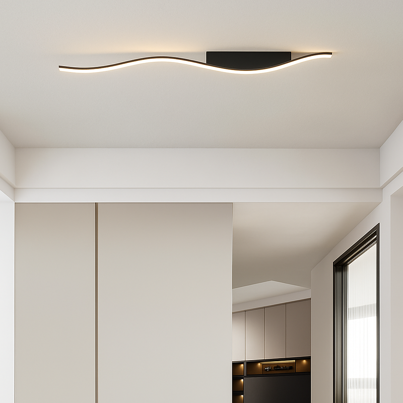 Plafonnier LED moderne pour salon salle à manger couloir allée ligne formes plafonnier décor à la maison luminaire intérieur Lustre