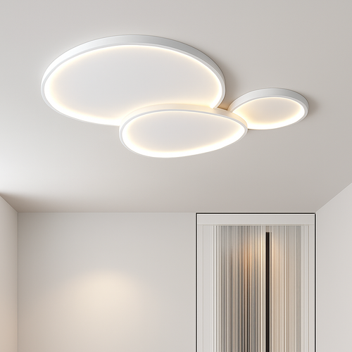 Plafonnier LED rond au design nordique simpliste