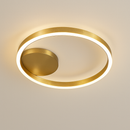plafonnier led rond doré avec abat-jour acrylique créatif