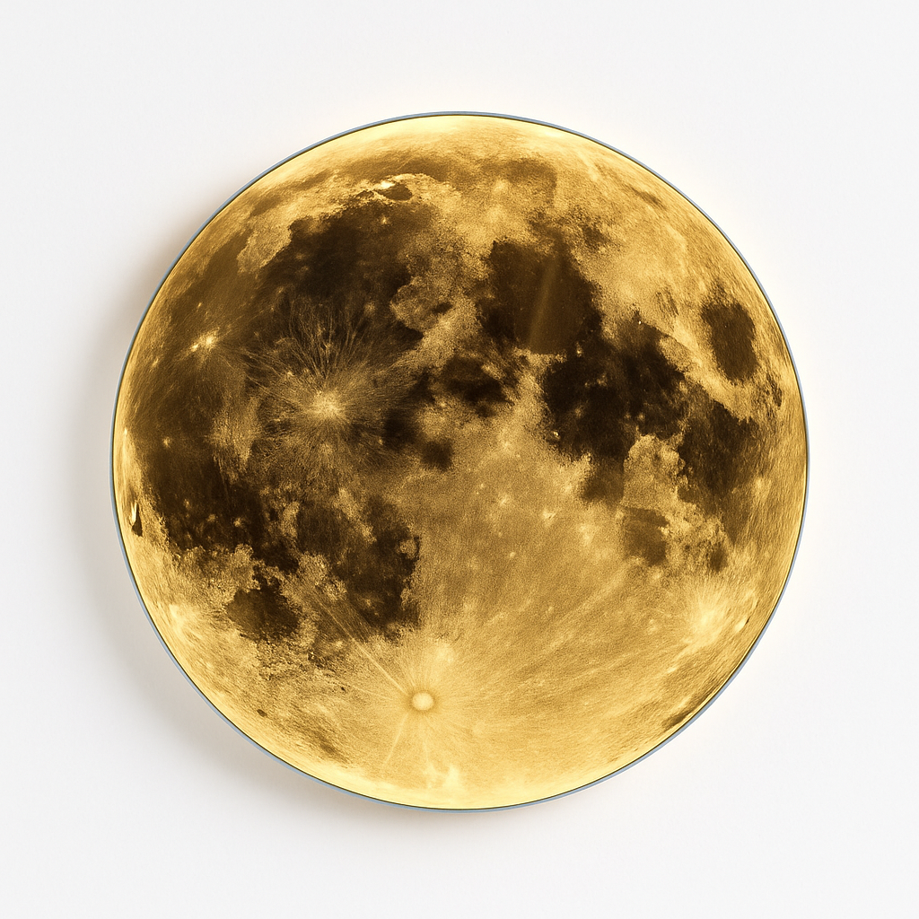 plafonnier led rond lune design nordique créatif décoratif - vue 4 sur 7