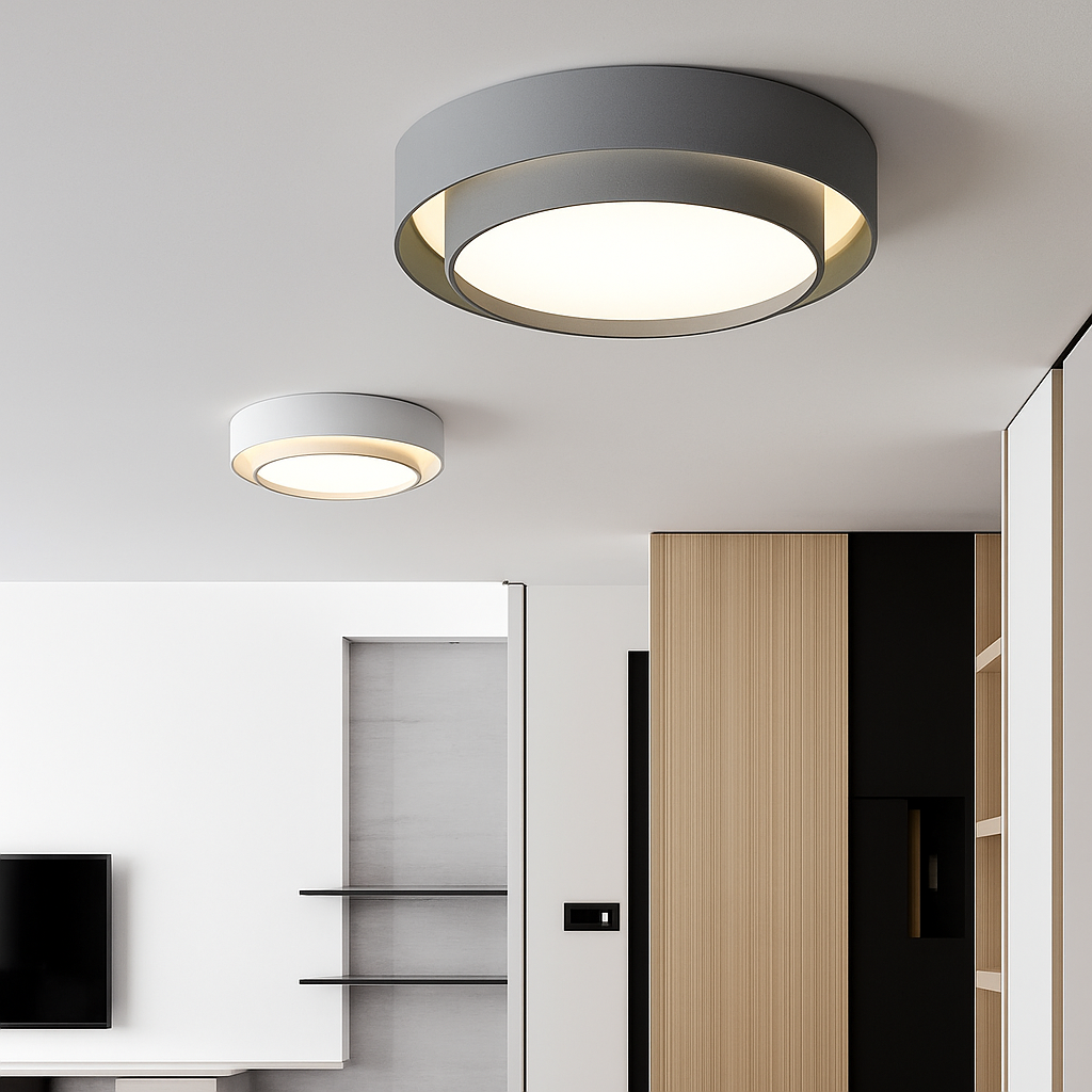 Plafonnier LED rond moderne led cercle avec télécommande pour décoration - vue 4 sur 15