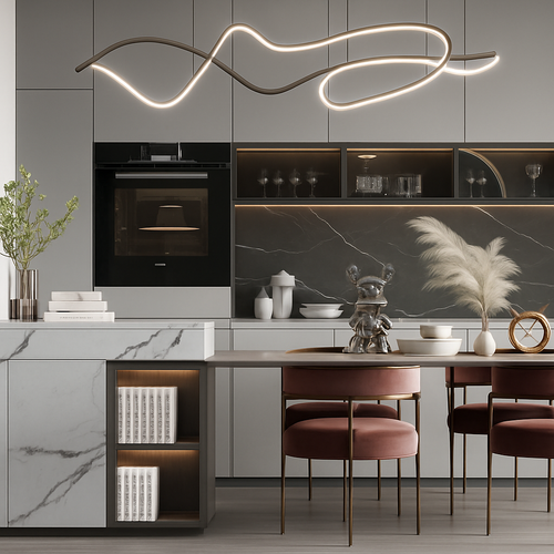 plafonnier led suspendu design moderne pour hôtel ou restaurant