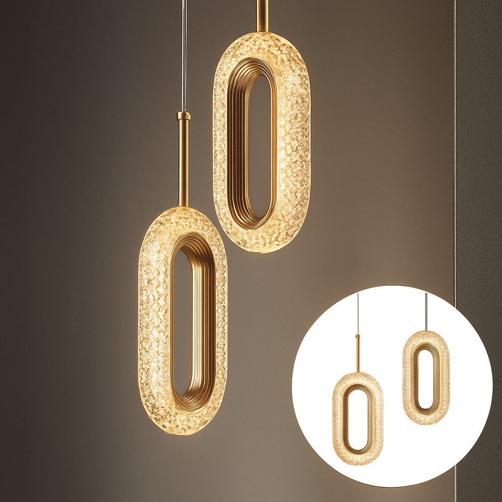 Plafonnier LED suspendu en acrylique au design moderne - vue 4 sur 16