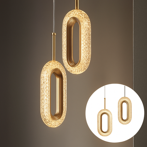 Plafonnier LED suspendu en acrylique au design moderne