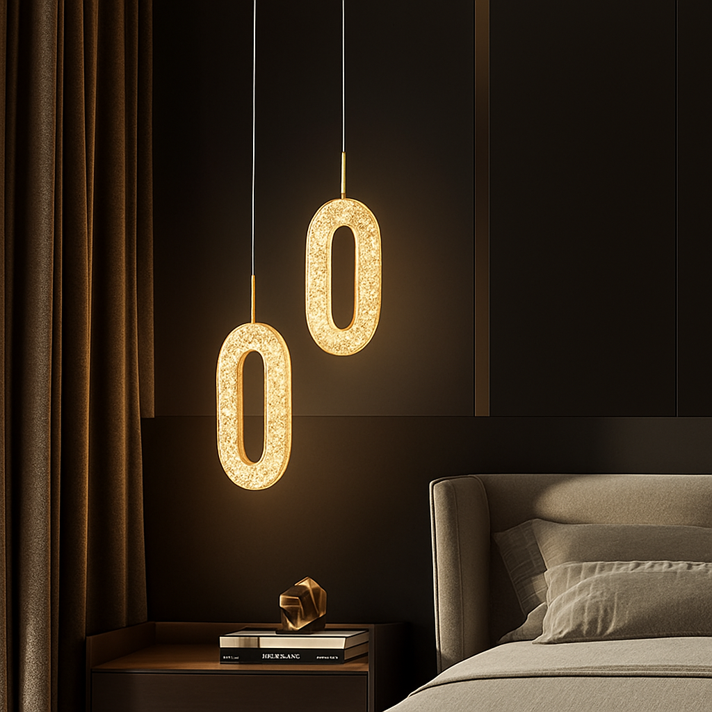 Plafonnier LED suspendu en acrylique au design moderne - vue 5 sur 16