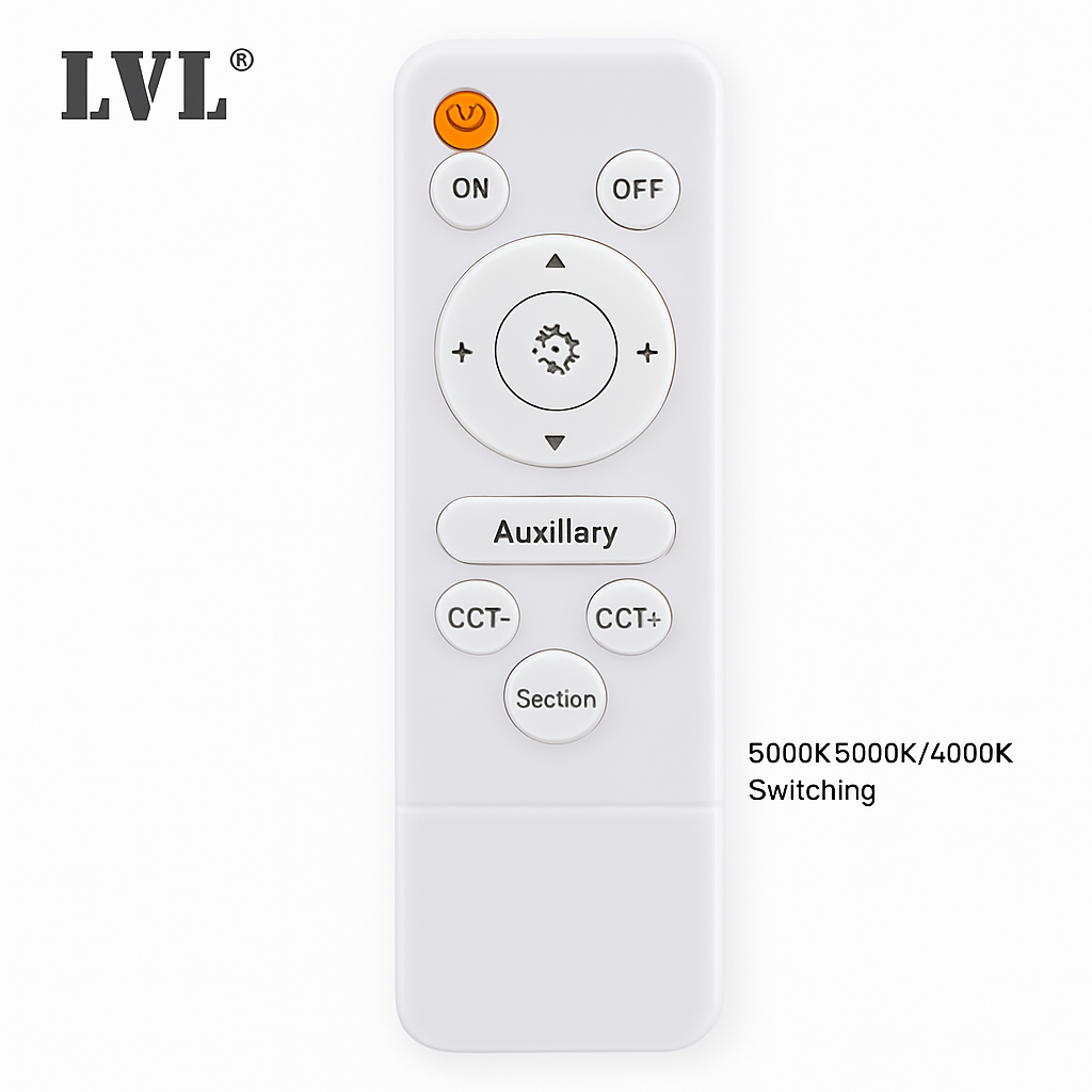 Plafonnier Led télécommandé moderne Grain de bois doré 24W 32W chambre salon cuisine salle de bains RC plafonnier à intensité variable - vue 6 sur 14