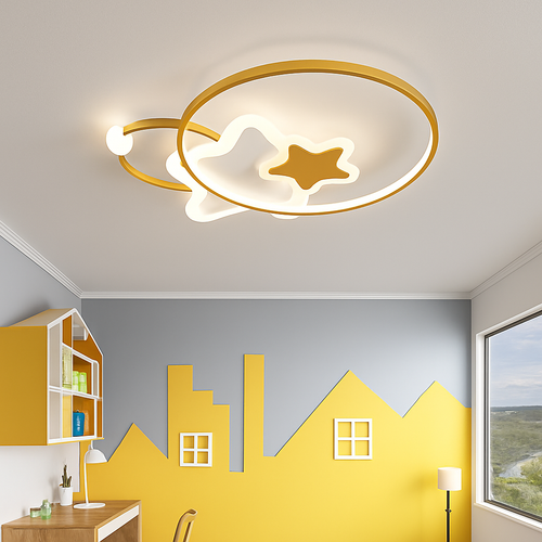 plafonnier led étoile lumineux décoratif chambre enfant dessin animé - vue 4 sur 18