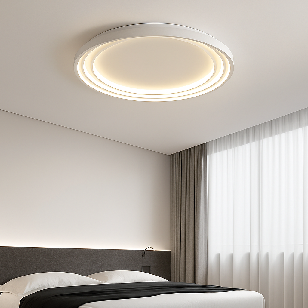 plafonnier led ultra fin design moderne nouvelle collection - vue 4 sur 8