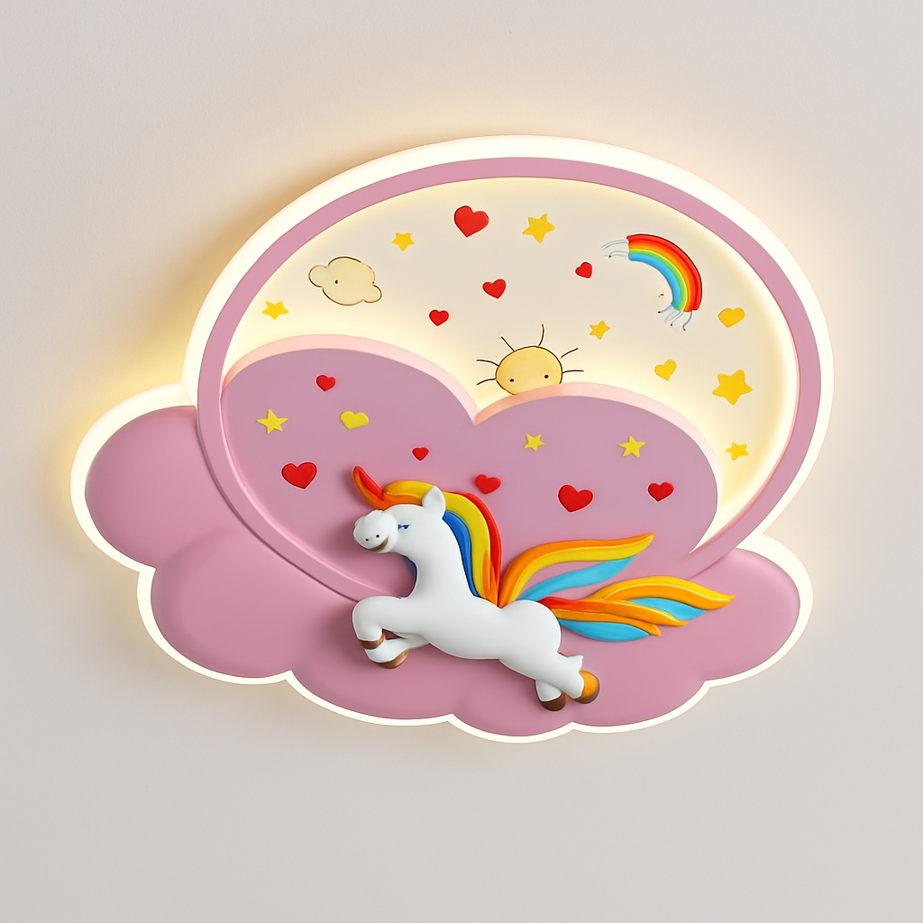 plafonnier licorne créatif pour décoration de chambre enfant - vue 2 sur 7