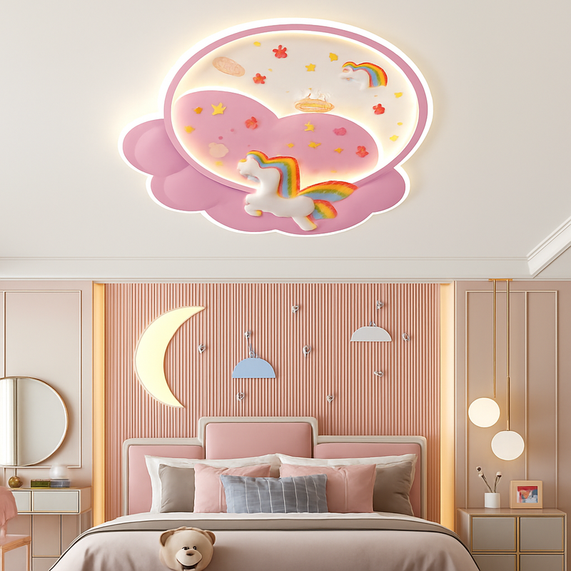 plafonnier licorne créatif pour décoration de chambre enfant
