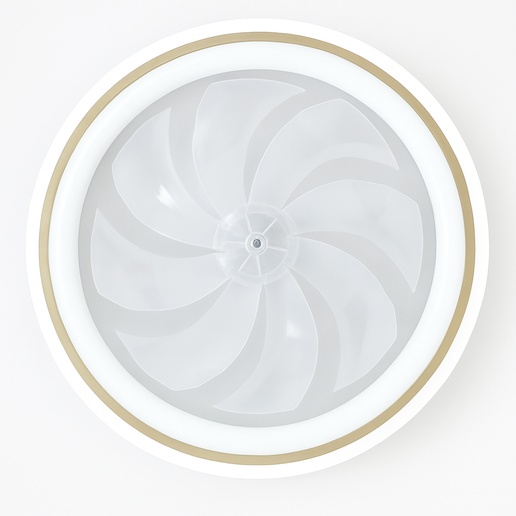 plafonnier moderne avec télécommande et 3 vitesses de ventilation - vue 3 sur 8