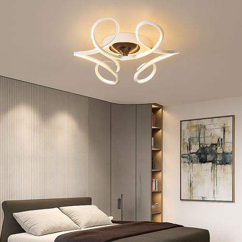 plafonnier moderne avec ventilateur silencieux et éclairage intégré - vue 4 sur 8