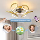 plafonnier moderne avec ventilateur silencieux et éclairage intégré
