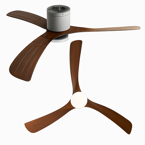 plafonnier moderne avec ventilateur télécommandé et lumière intégrée - vue 5 sur 12