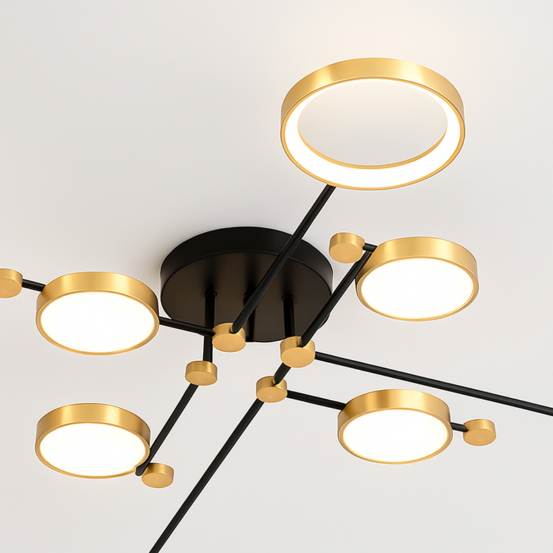 Plafonnier moderne en aluminium à leds pour intérieur