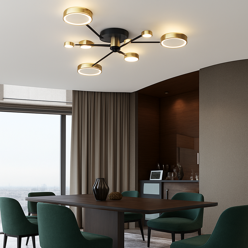 Plafonnier moderne en aluminium à leds pour intérieur