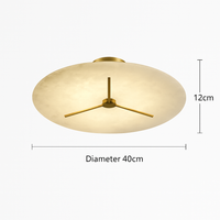 plafonnier moderne en marbre et cuivre pour intérieur élégant