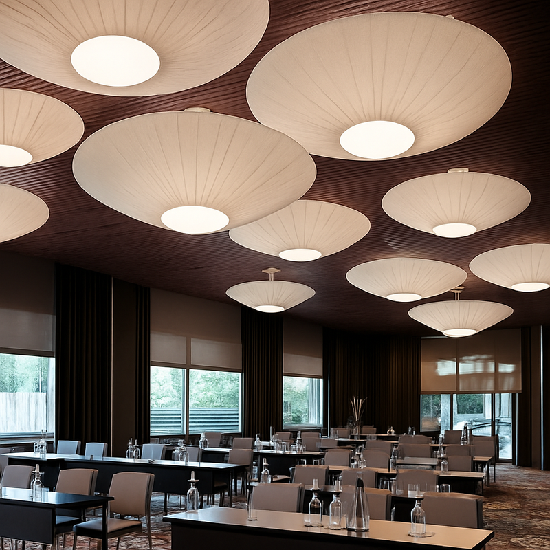 plafonnier moderne en tissu design créatif pour intérieur élégant