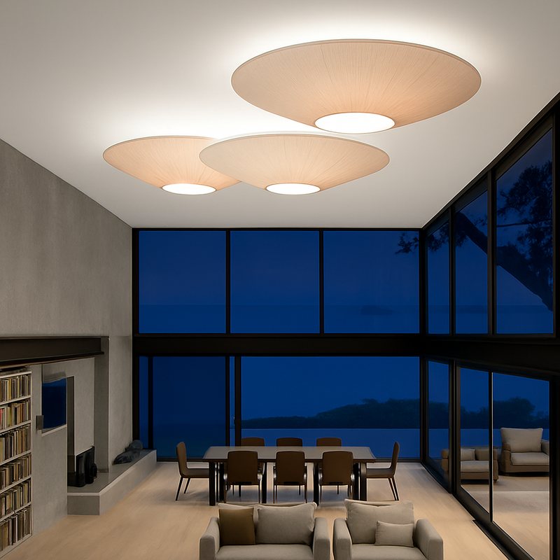 plafonnier moderne en tissu design créatif pour intérieur élégant