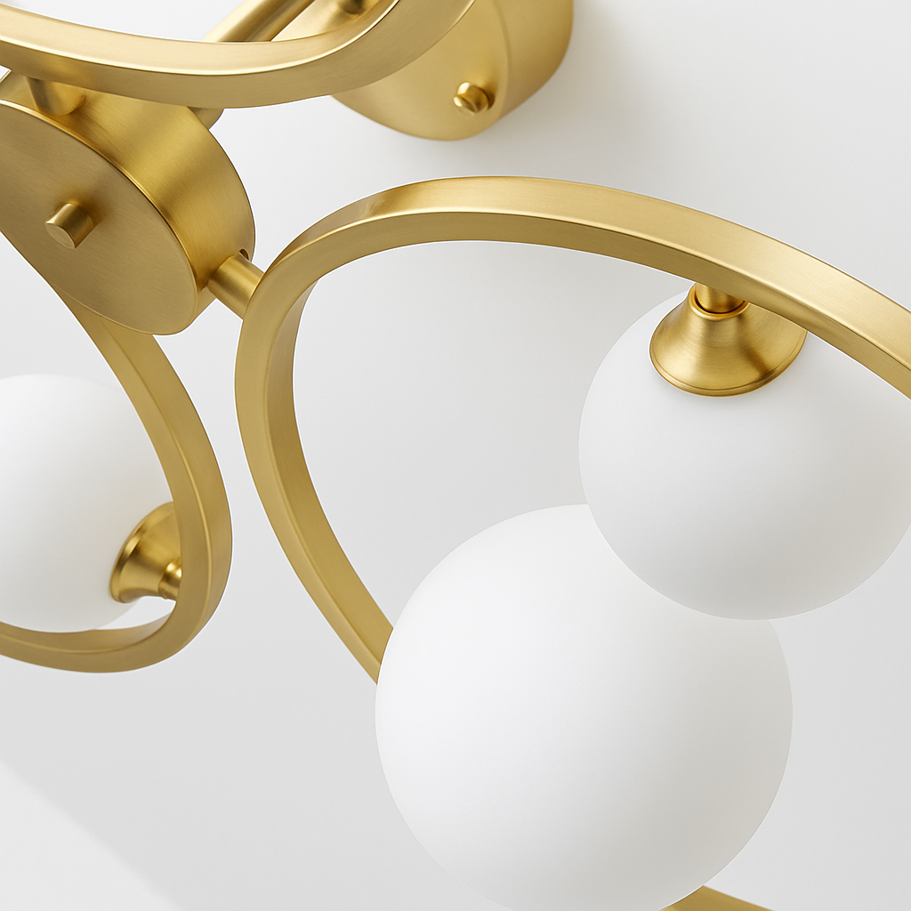 plafonnier moderne en verre design pour intérieur élégant - vue 7 sur 10