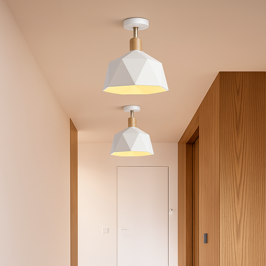 Plafonnier moderne LED avec abat-jour en métal Garino - vue 4 sur 8