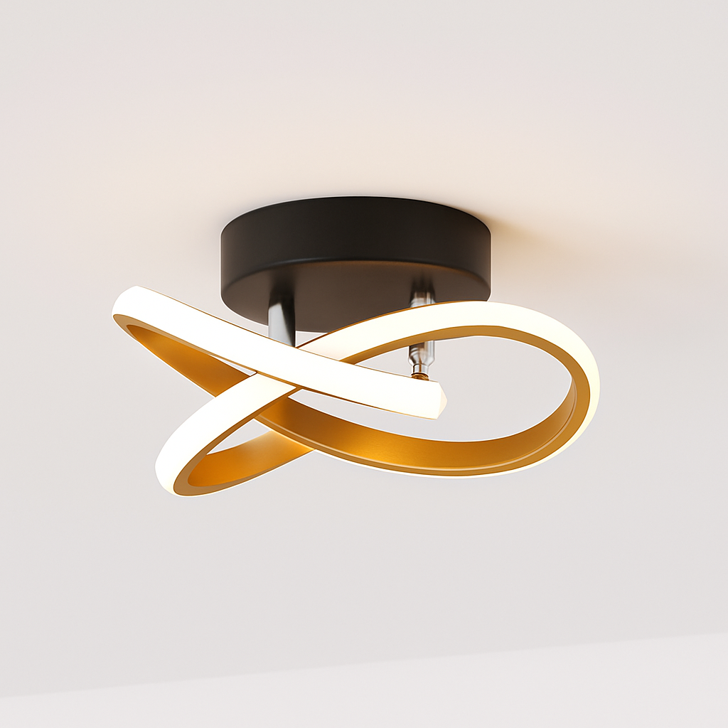 Plafonnier moderne LED avec des anneaux croisés Donovan