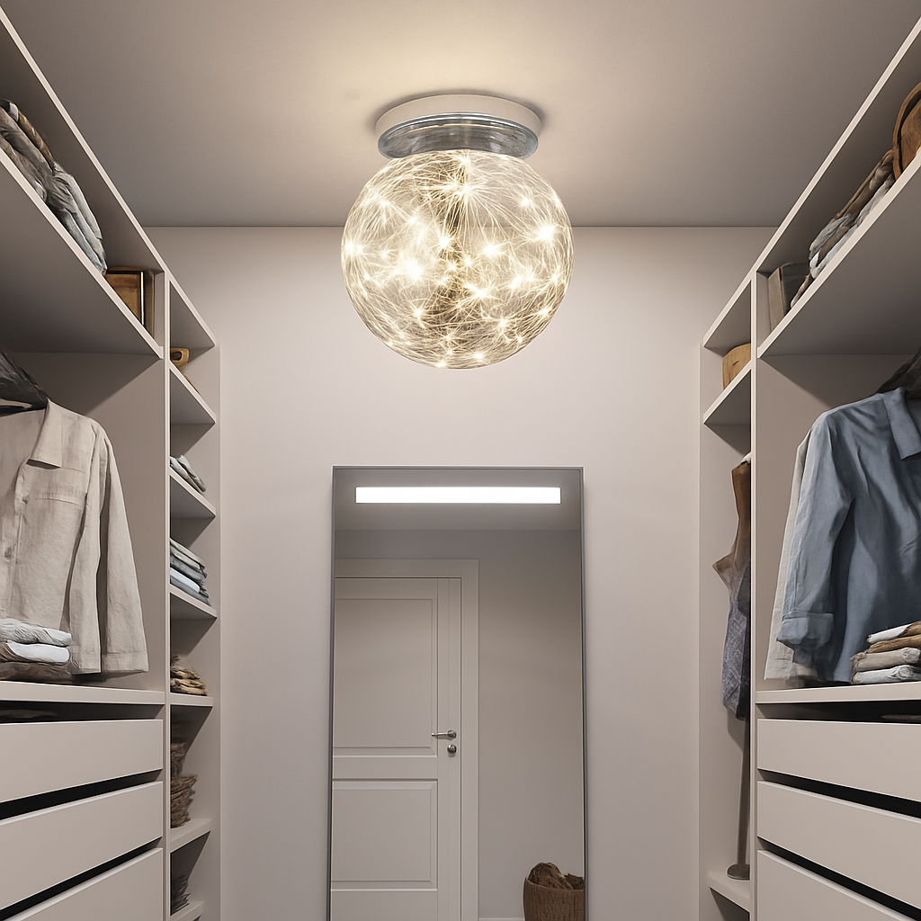 Plafonnier moderne LED avec globe en verre Duna - vue 4 sur 11