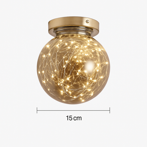 Plafonnier moderne LED avec globe en verre Duna - vue 10 sur 11