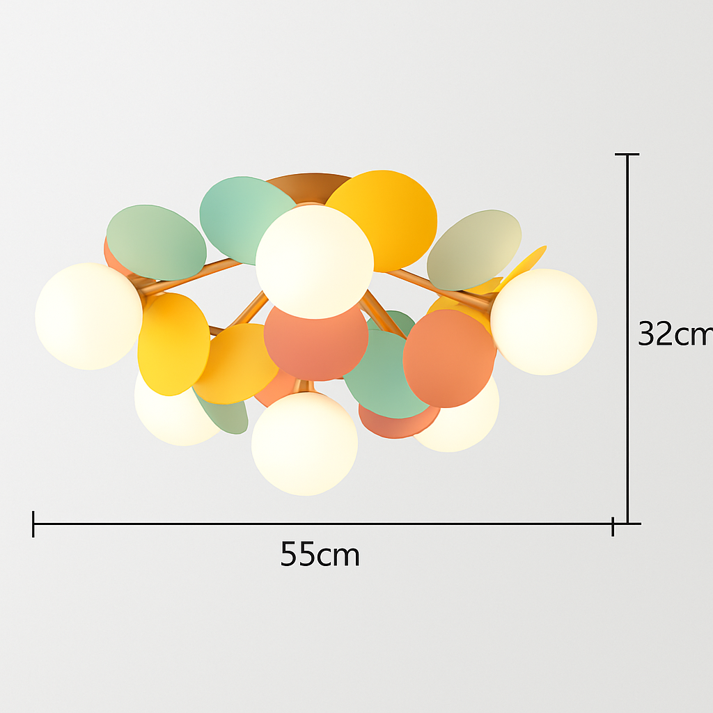 Plafonnier moderne LED coloré pour chambre d'enfant Estel - vue 12 sur 19