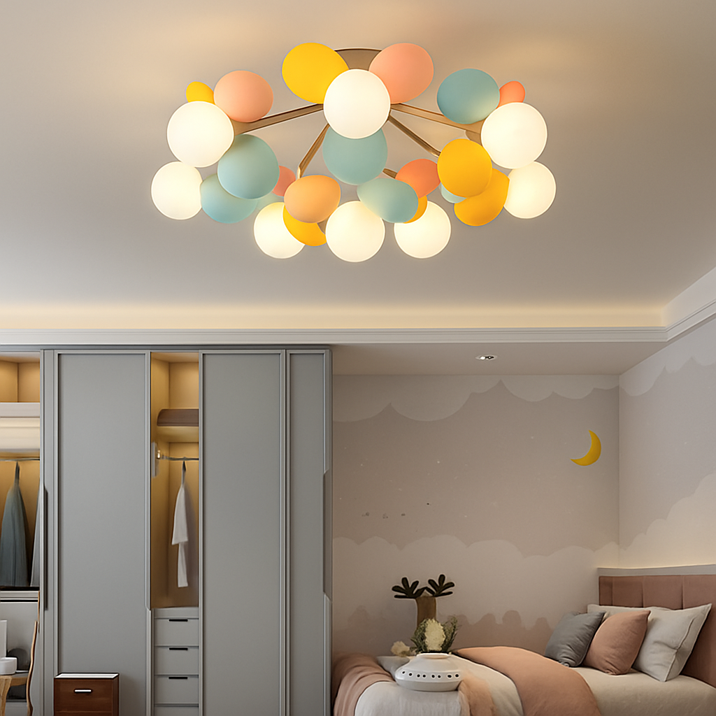 Plafonnier moderne LED coloré pour chambre d'enfant Estel - vue 6 sur 19