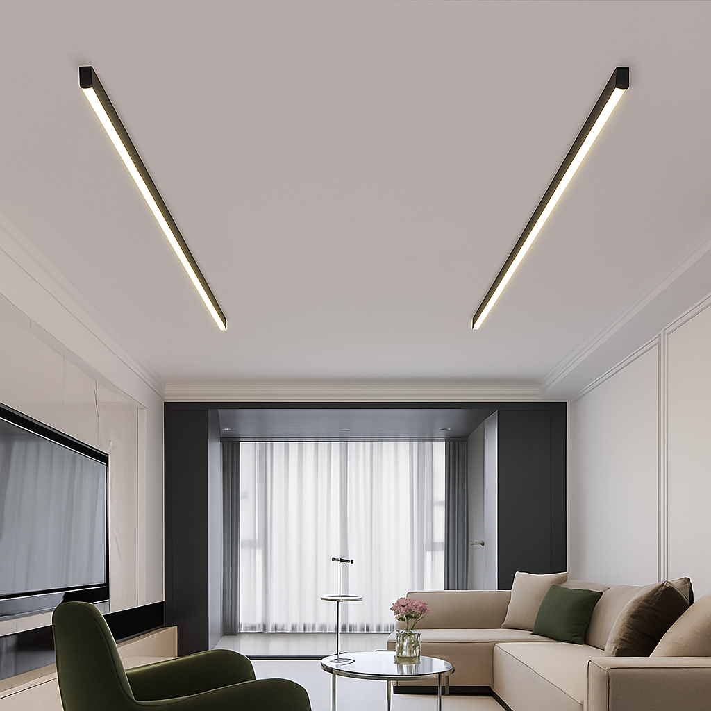 plafonnier moderne led en aluminium à intensité variable - vue 3 sur 16