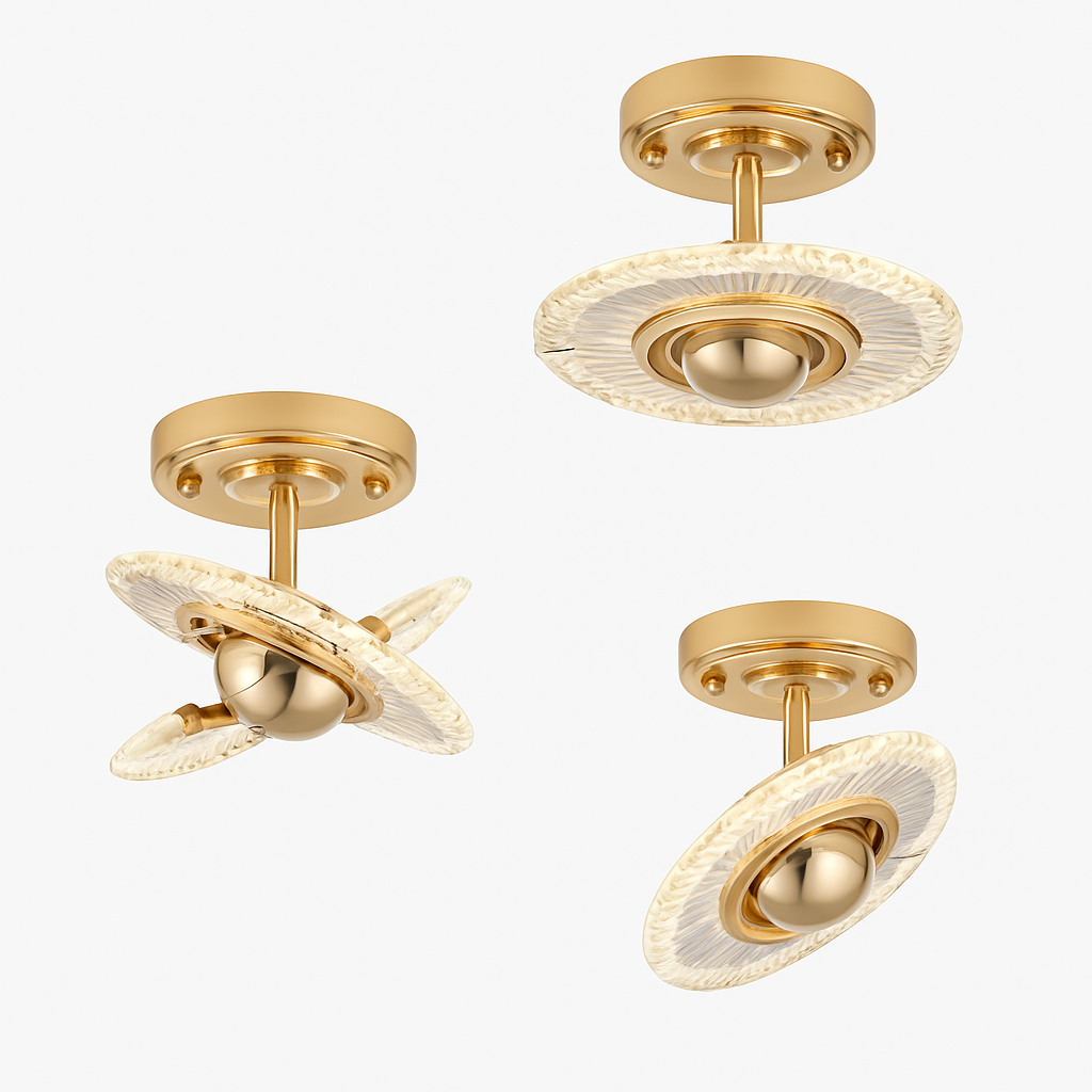 Plafonnier moderne LED en cristal luxury - vue 4 sur 6
