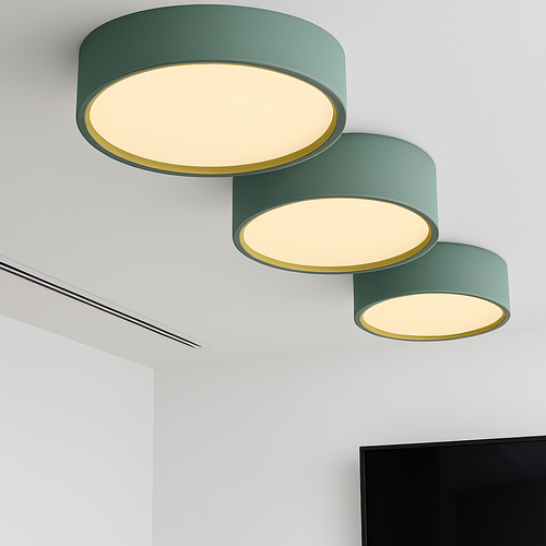 Plafonnier moderne LED forme circulaire en métal coloré Beryl - vue 3 sur 5