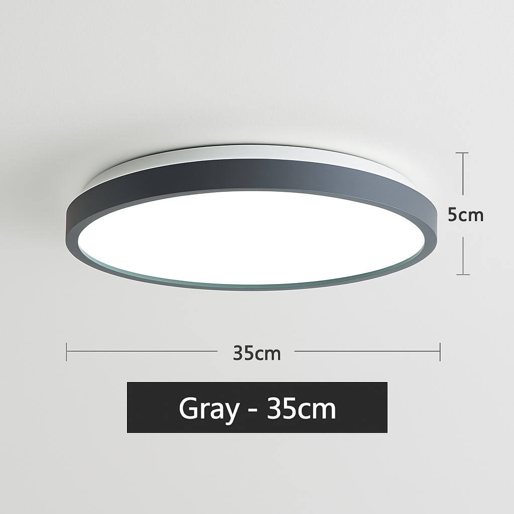 Plafonnier moderne LED métallique circulaire et fin Glenn - vue 14 sur 15