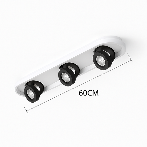 Plafonnier moderne LED ovale avec angle rotatif Charly