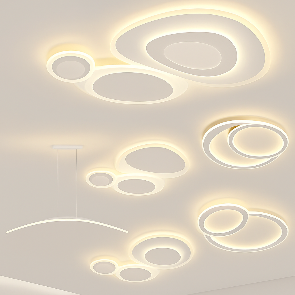 plafonnier moderne à leds pour intérieur décoratif lumineux - vue 3 sur 16