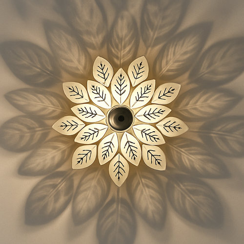 plafonnier moderne à ombre de fleur pour décoration intérieure