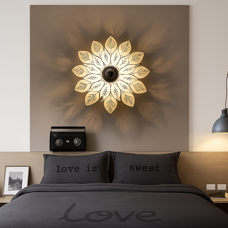 plafonnier moderne à ombre de fleur pour décoration intérieure