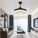 plafonnier moderne silencieux avec lumière intégrée et ventilateur