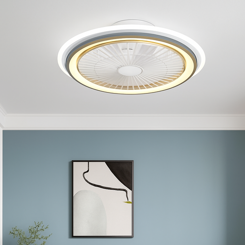 plafonnier moderne silencieux avec ventilateur et lumière télécommandé - vue 5 sur 9