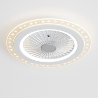 plafonnier moderne silencieux avec ventilateur et lumière télécommandé