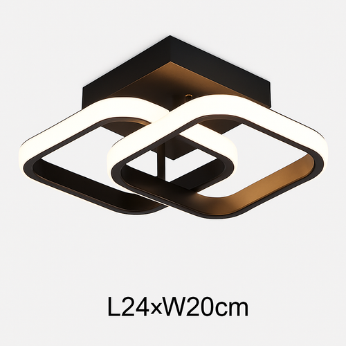 plafonnier nordique à led éclairage annulaire luxe moderne - vue 14 sur 19